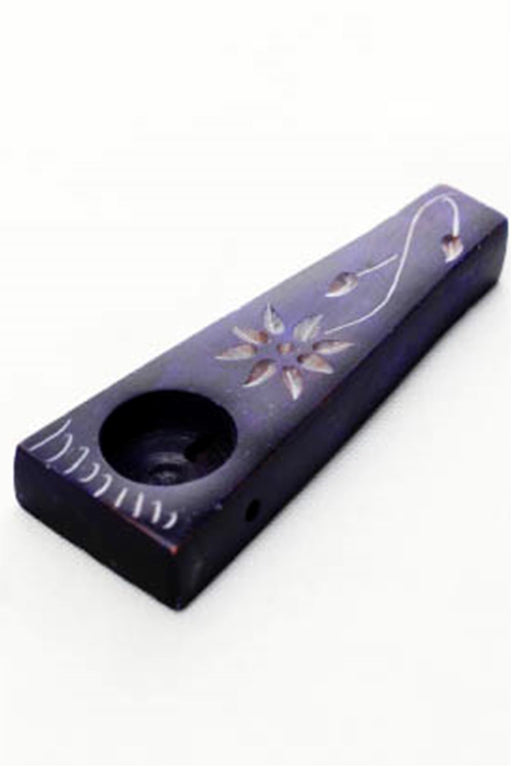 Flower engraved stone pipe pack- - One Wholesale