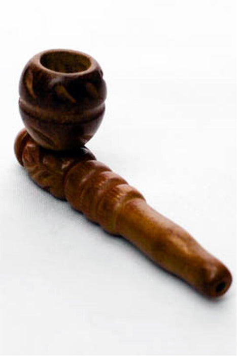 Beautiful pattern carved wooden pipe- - One Wholesale