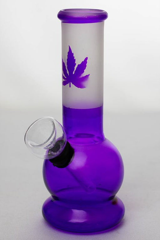 6" Two tone color purple glass water bong Glass Bong ONE