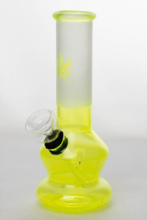6" Two tone color Lime glass water bong Glass Bong ONE