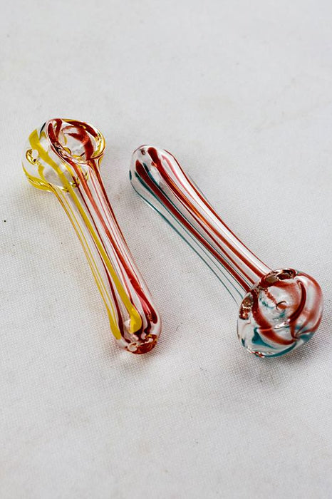 3" Soft glass 4304 hand pipe pack  (10 ea / pack)- - One Wholesale