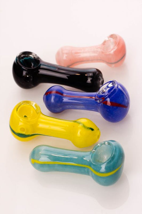 3" Soft glass 4305 hand pipe pack  (10 ea / pack)- - One Wholesale