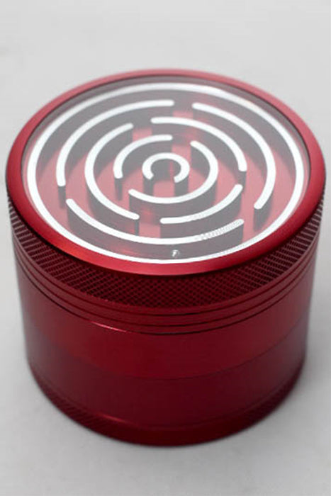 Genie metal ball maze  aluminium grinder-Red - One Wholesale