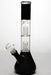 12  inches double dome percolator patterned beaker water bong-Black - One Wholesale