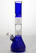 12  inches double dome percolator patterned beaker water bong-Blue - One Wholesale