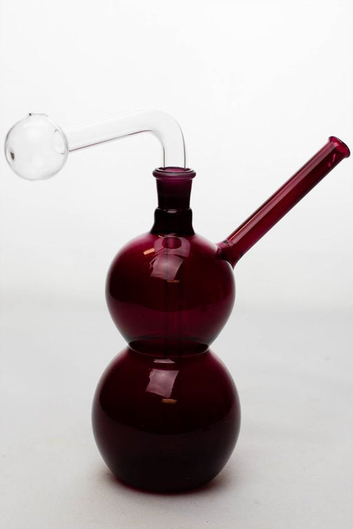 7" Oil burner water pipe Type A Glass Rig ONE Dark Red