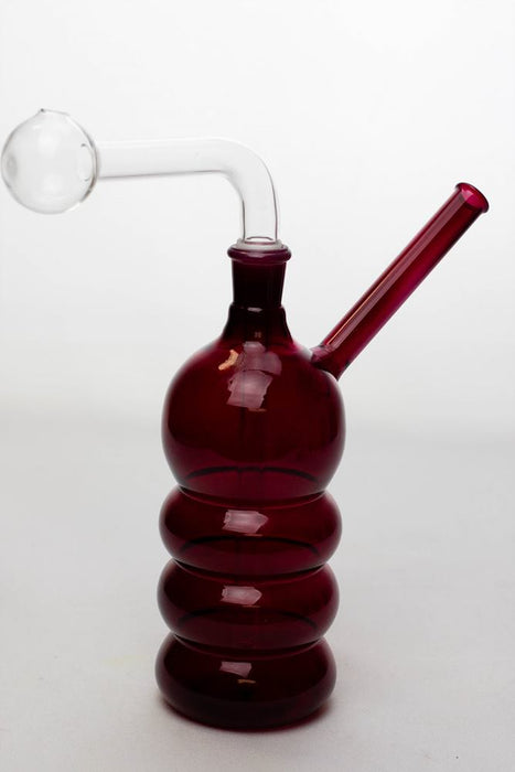 7" Oil burner water pipe Type B-Dark Red - One Wholesale