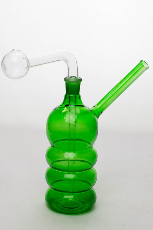 7" Oil burner water pipe Type B Glass Rig ONE Green
