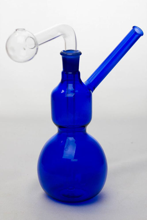 7" Oil burner water pipe Type E Glass Rig ONE Blue