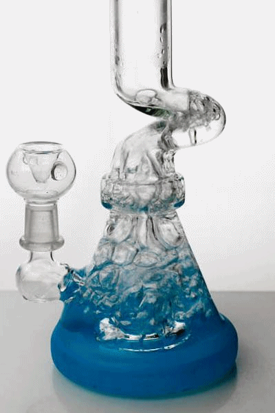 8" Zig-zag shower head diffuser bubbler Glass Rig ONE