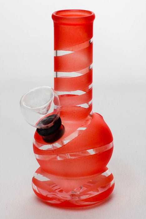 5" color glass mini water bong-Orange-4387 - One Wholesale