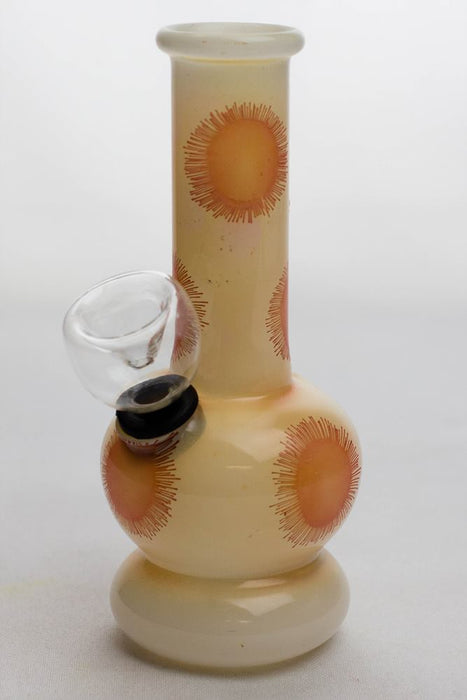 5" sunflower glass mini water bong-Orange-4395 - One Wholesale