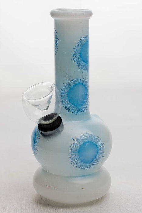 5" sunflower glass mini water bong-Blue-4396 - One Wholesale