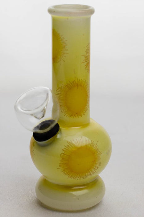 5" sunflower glass mini water bong-Yellow-4397 - One Wholesale