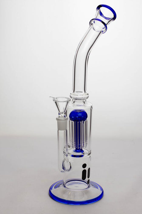 14" infyniti 8-arm percolator bent neck water Bong-Blue - One Wholesale
