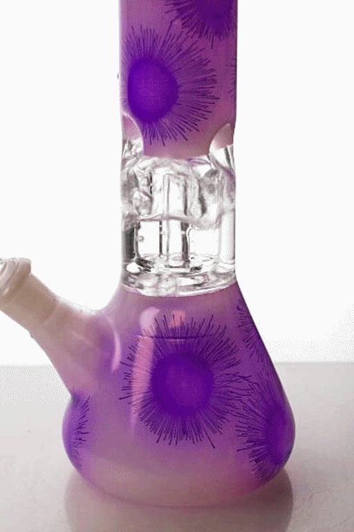 8" Sunflower dome percolator beaker water bong Glass Bong ONE