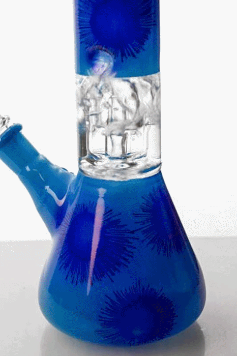 8" Sunflower-D dome percolator beaker water bong Bongs ONE