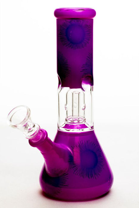 8" Sunflower-D dome percolator beaker water bong Bongs ONE Dark Purple-4432