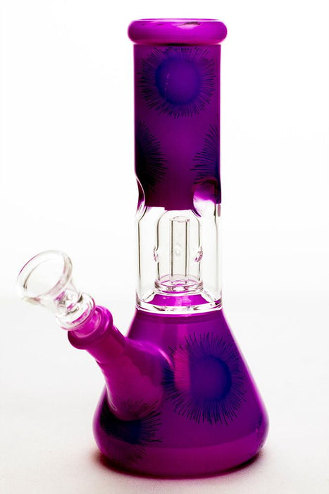 8" Sunflower-D dome percolator beaker water bong-Dark Purple-4432 - One Wholesale