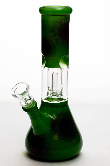8" Sunflower-D dome percolator beaker water bong Bongs ONE Green-4433