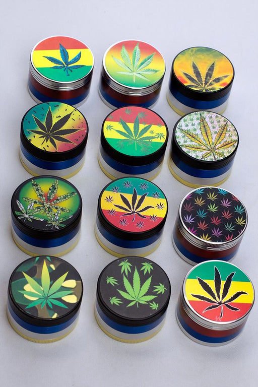 4 parts Hologram leaf color metal grinder Regular Grinder ONE