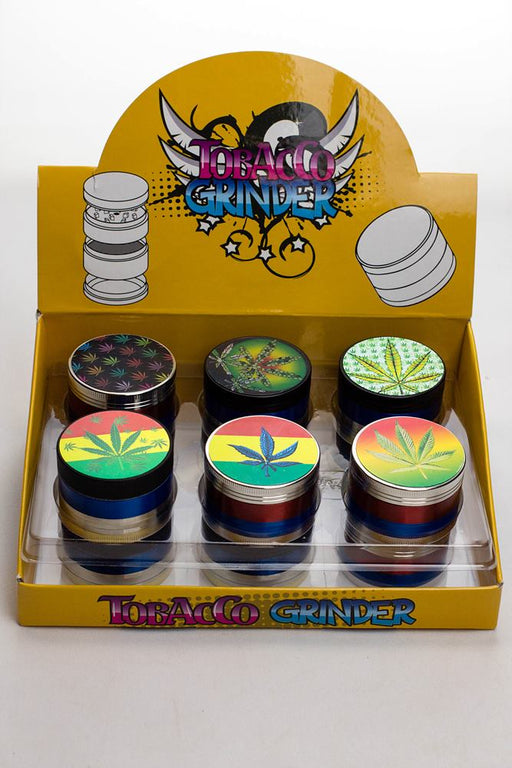 4 parts Hologram leaf color metal grinder Regular Grinder ONE