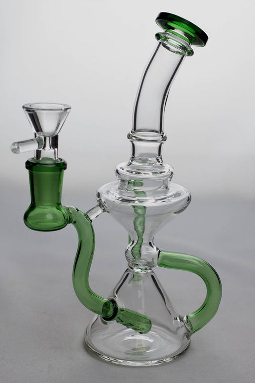 8 in.  three-hole diffuser recycler bong- - One Wholesale