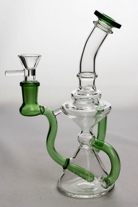 8 in.  three-hole diffuser recycler bong- - One Wholesale