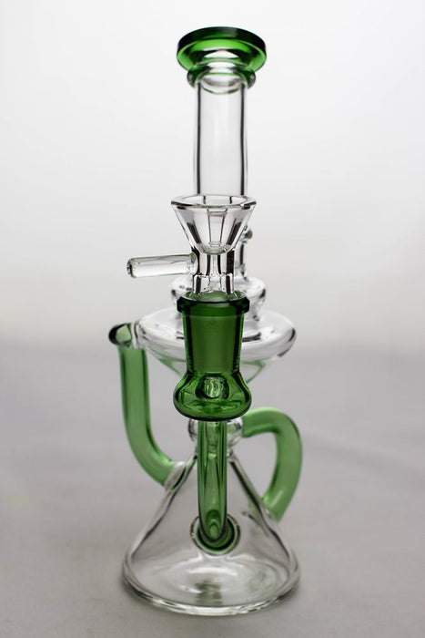 8 in.  three-hole diffuser recycler bong- - One Wholesale