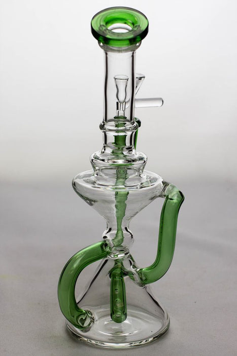 8 in.  three-hole diffuser recycler bong- - One Wholesale