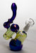 8 in. 2-in-1 dual chamber diffused bubbler-Metalic blue-4464 - One Wholesale