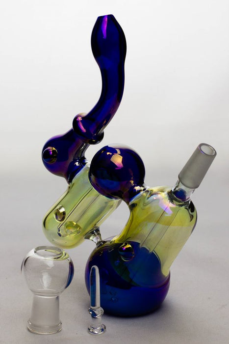 8 in. 2-in-1 dual chamber diffused bubbler- - One Wholesale