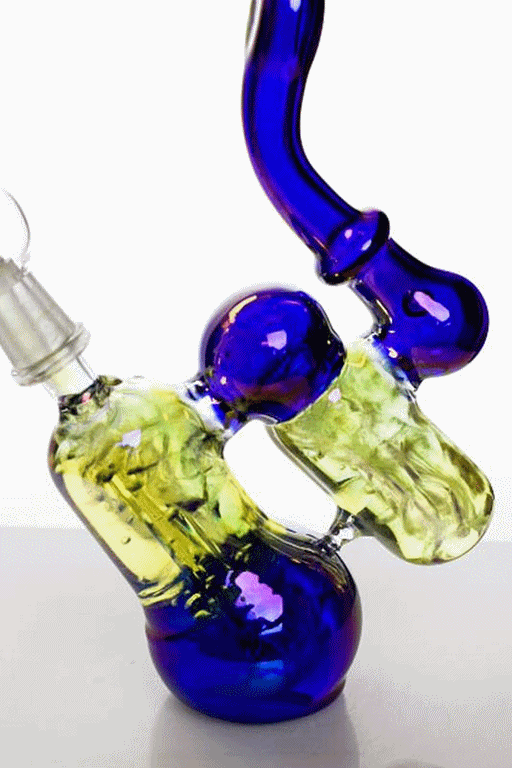 8 in. 2-in-1 dual chamber diffused bubbler Bongs ONE