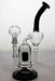 9.5 in. 2-in-1 cylinder diffused recycler bong-Black-4471 - One Wholesale
