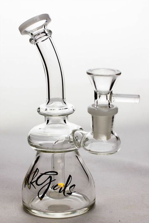 6" Dank Gals shower head bong Glass Bong ONE White-4474