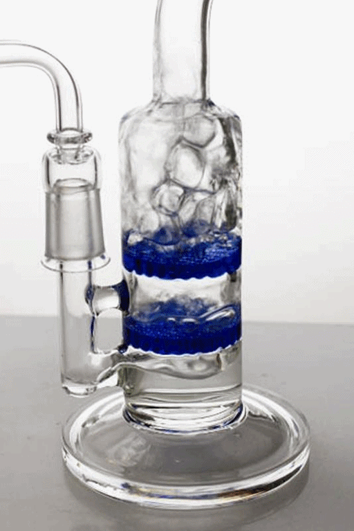 8" dual honeycomb diffuser bubbler with a banger Bongs ONE