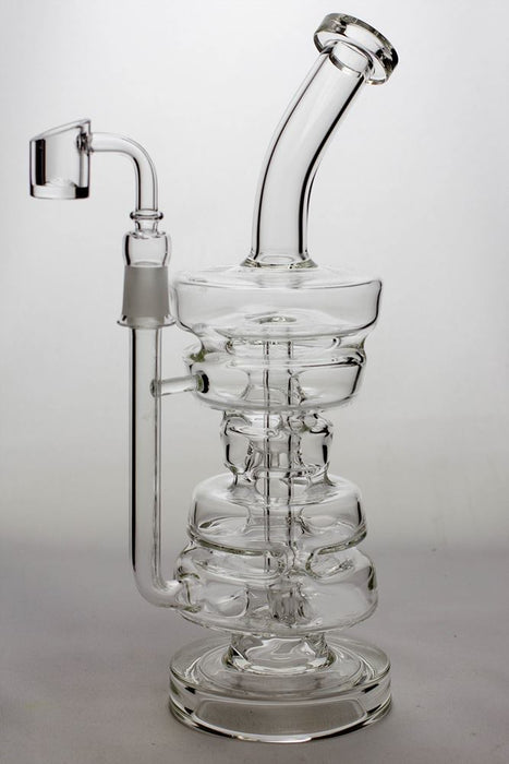 11 in. Pully recycled bubbler with a banger- - One Wholesale