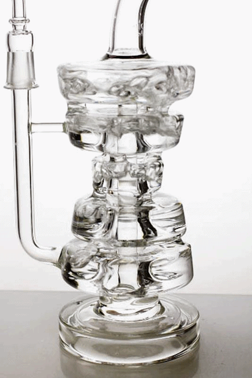 12 Pully recycled bubbler with a banger Glass Bong ONE