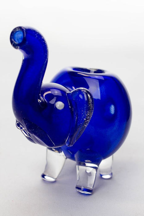 Standing elephant solid color glass hand pipe- - One Wholesale