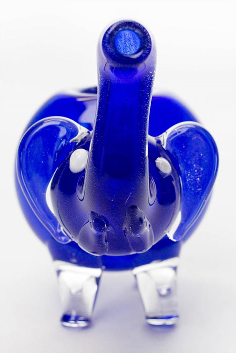 Standing elephant solid color glass hand pipe- - One Wholesale