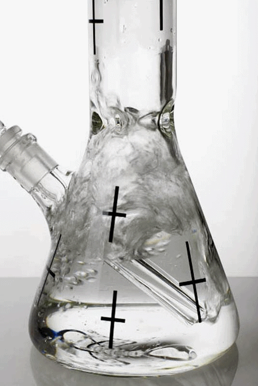 17" infyniti glass cross symbol printed beaker water bong Glass Bong ONE