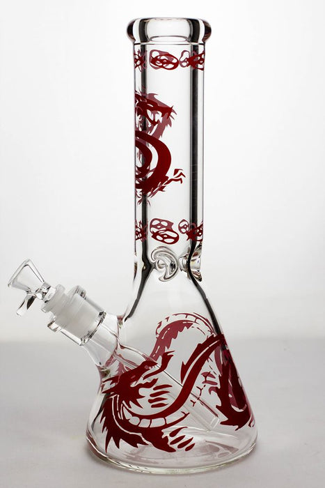 12" Dragon 9 mm thick glass beaker bong- - One Wholesale