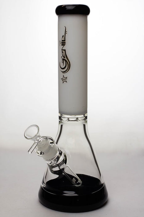 13 in. Genie two tone 9 mm glass beaker water bong Glass Bong ONE WH-BK