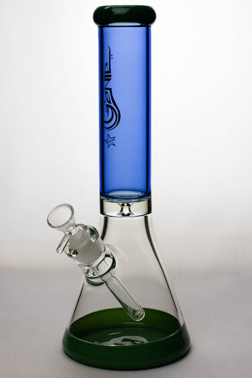 13 in. Genie two tone 9 mm glass beaker water bong-BL-JD - One Wholesale