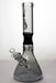 13 in. Genie Metallic 7 mm curved glass beaker water bong-Black-4543 - One Wholesale
