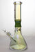 13 in. Genie Metallic 7 mm curved glass beaker water bong- - One Wholesale