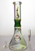13 in. Genie Metallic 7 mm curved glass beaker water bong- - One Wholesale