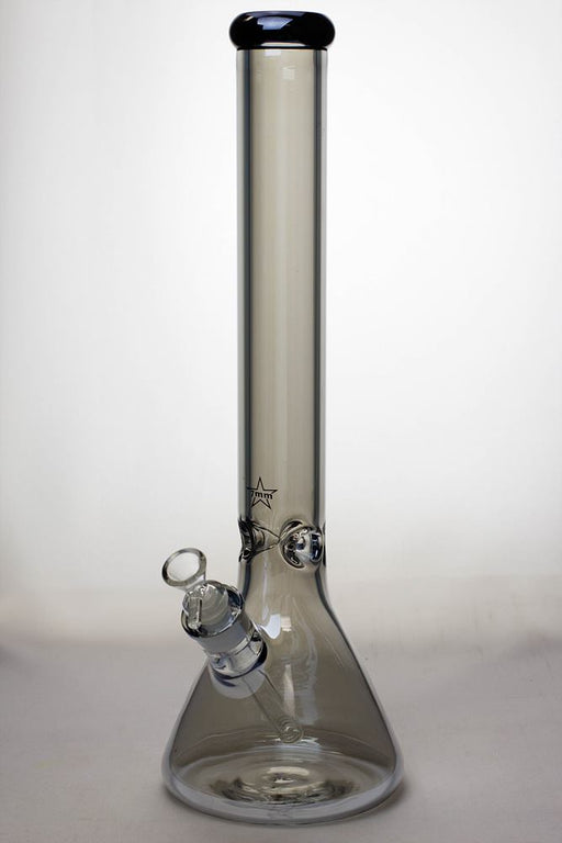 17 in. Genie Metallic 7 mm glass beaker bong Glass Bong ONE Silver