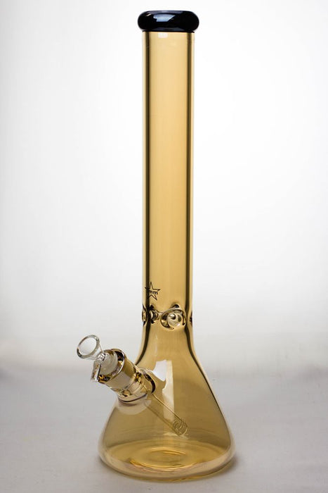 17 in. Genie Metallic 7 mm glass beaker bong-Gold - One Wholesale