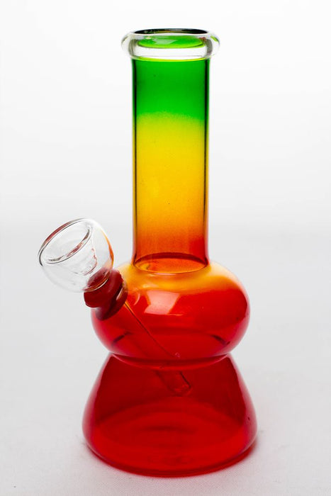 6 in. Rasta glass water bong-A - One Wholesale